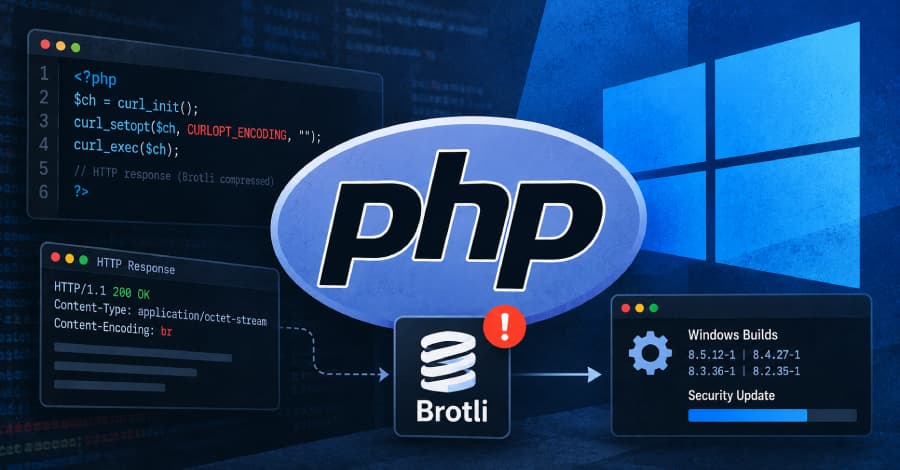 Illustration de l’article : PHP Issues Second Windows Security Update in Five Days to Fix Brotli Code Execution Flaw