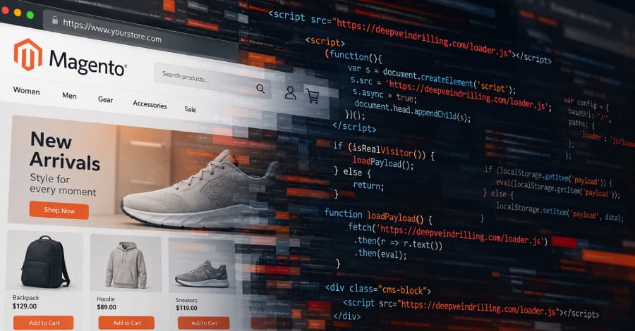 Illustration de l’article : Hackers Infect 953 Online Stores With Scanner-Evading JavaScript, Mostly on Magento